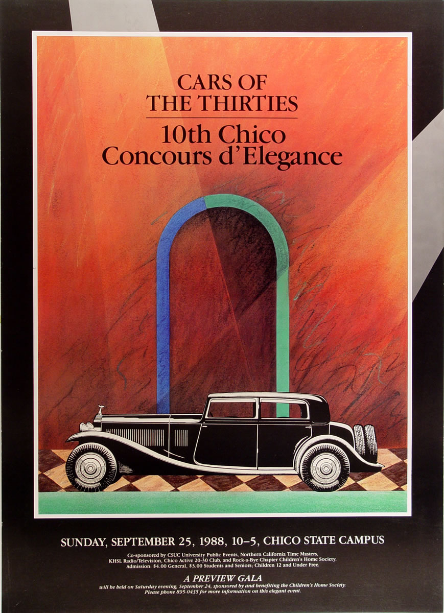 1988 chico concours d'elegance poster