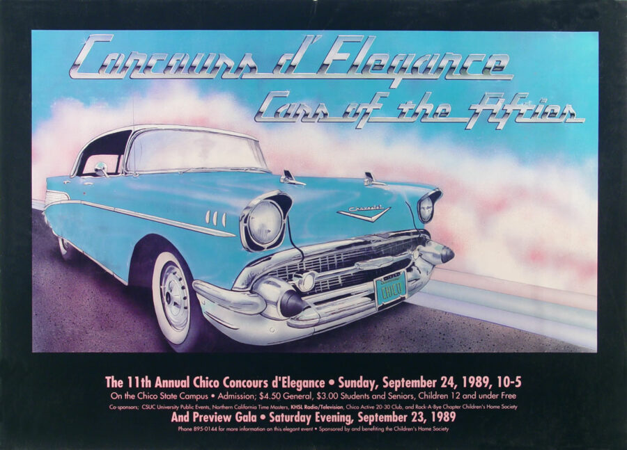 1989 chico concours d'elegance poster