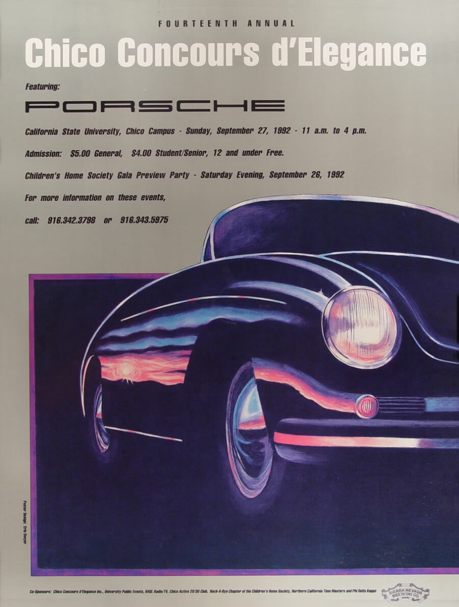 1992 chico concours d'elegance poster
