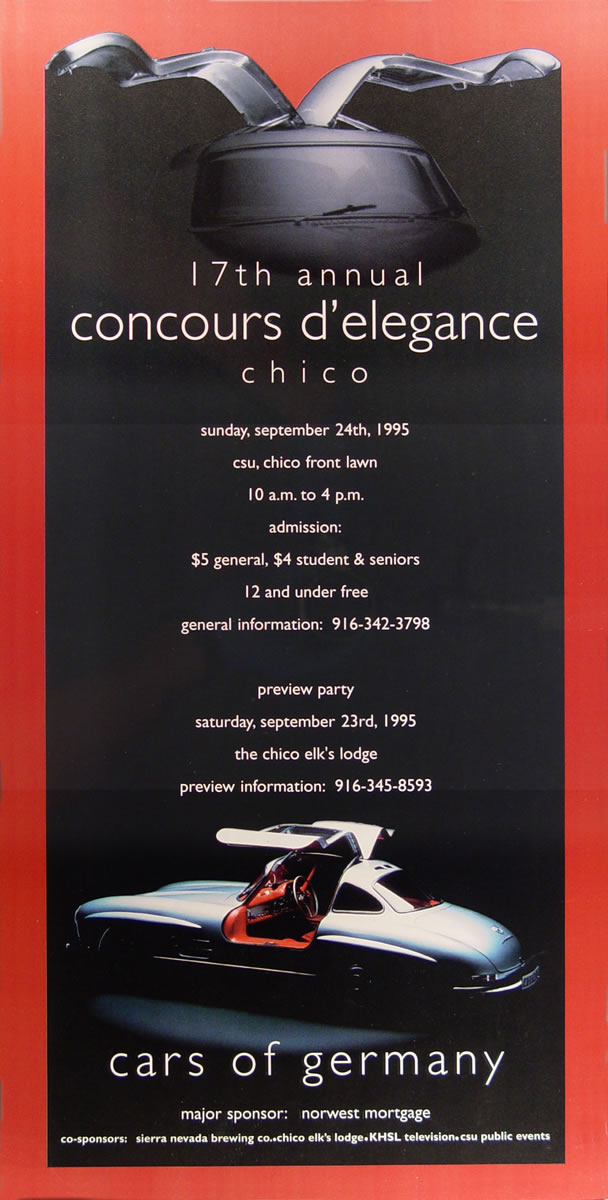 1995 chico concours d'elegance poster