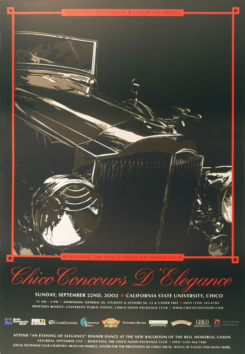 2002 chico concours d'elegance poster
