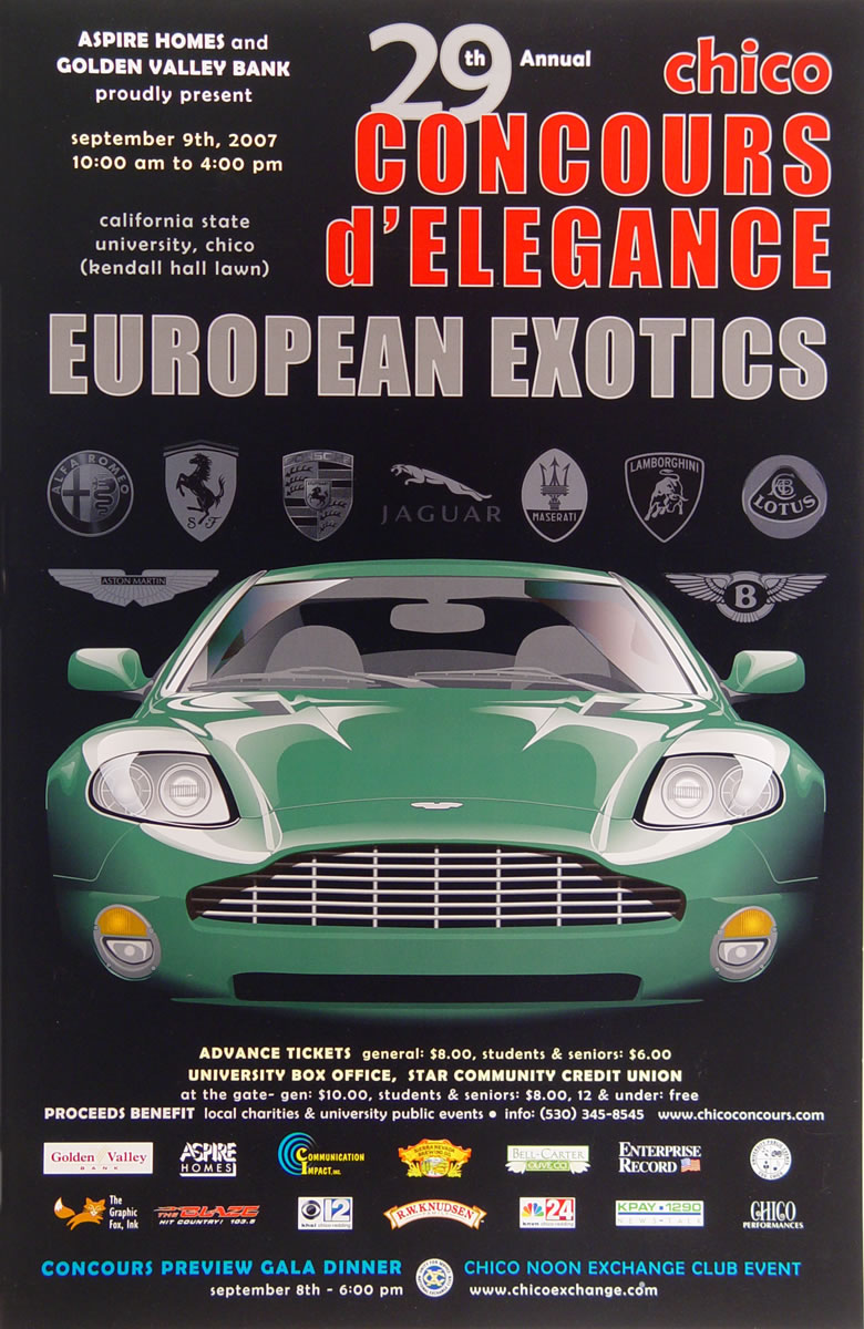 2007 chico concours d'elegance poster
