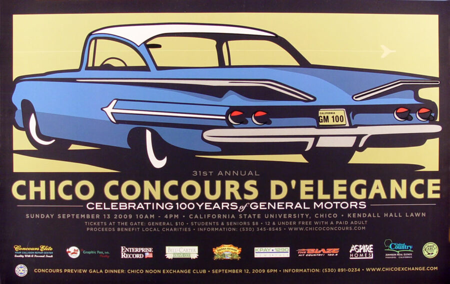 2009 chico concours d'elegance poster