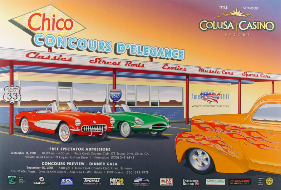 2011 chico concours d'elegance poster