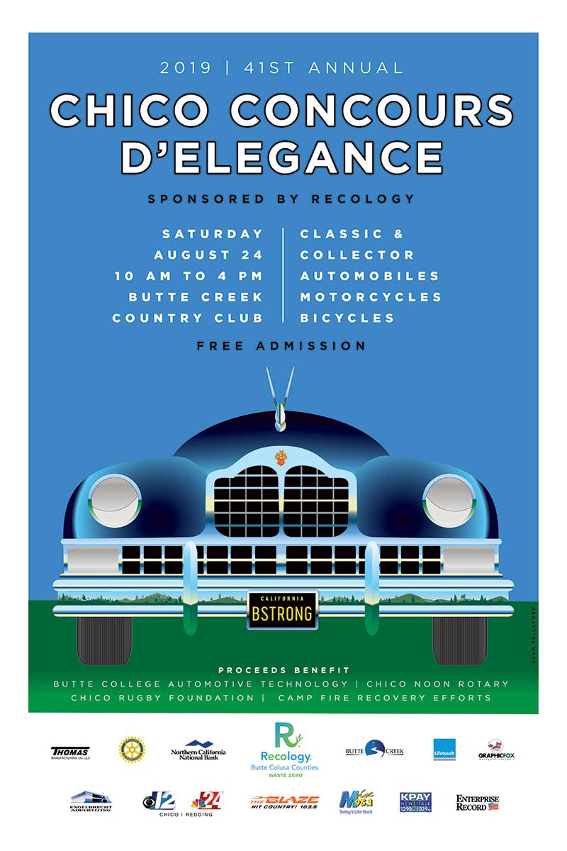 2019 chico concours d'elegance poster